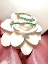 Load image into Gallery viewer, Emerald & Diamond tennis bracelet