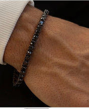 Load image into Gallery viewer, Tennis bracelet black on black
