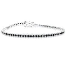 Load image into Gallery viewer, Tennis bracelet black on black