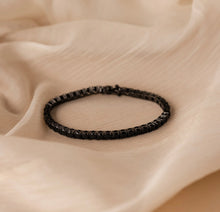 Load image into Gallery viewer, Tennis bracelet black on black