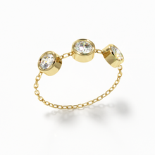 Load image into Gallery viewer, 3 Sisters Diamond Chain Ring