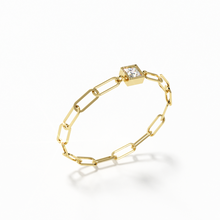 Load image into Gallery viewer, Skinny Diamond Paper Clip Ring