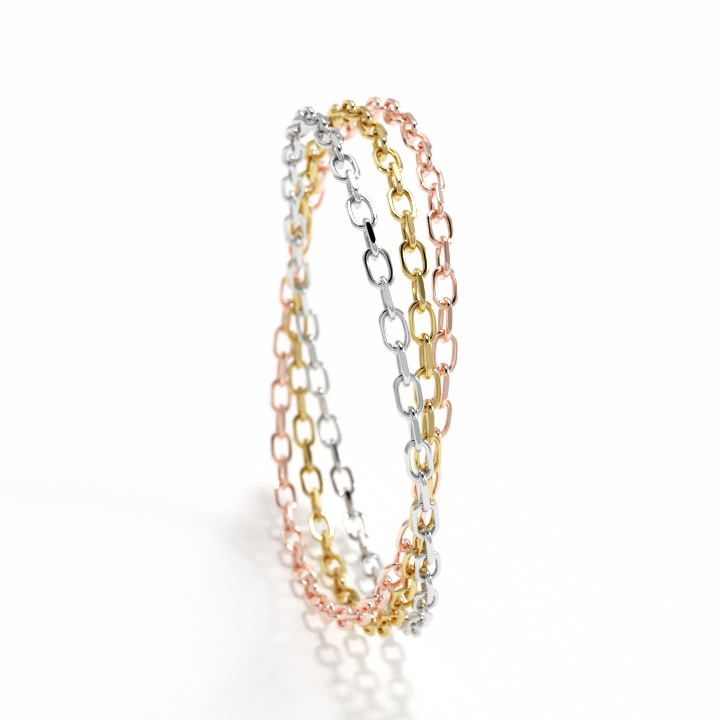 Trio 14K Gold Chain Ring | Asseh Jewels 8