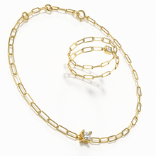 Load image into Gallery viewer, Skinny Diamond Paper Clip Bracelet