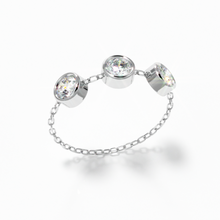 Load image into Gallery viewer, 3 Sisters Diamond Chain Ring