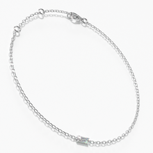 Load image into Gallery viewer, Baguette Bezel Diamond Chain Bracelet