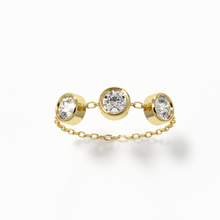 Load image into Gallery viewer, 3 Sisters Diamond Chain Ring