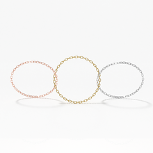 Load image into Gallery viewer, Trio 14K Gold Chain Ring