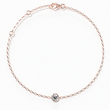 Load image into Gallery viewer, Solitaire Bezel Diamond Chain Bracelet