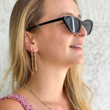 Load image into Gallery viewer, Ava Diamond Paper Clip Chain Earrings