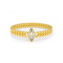 Load image into Gallery viewer, Cuban Link Marquise Diamond Ring