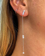 Load image into Gallery viewer, Waterfall Diamond Earrings White Gold