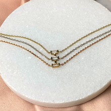 Load image into Gallery viewer, Line Trio 14k Gold Chain Bracelet White Gold Rose Gold Yellow Gold