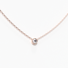Load image into Gallery viewer, Solitaire Diamond Necklace Rose Gold