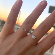 Load image into Gallery viewer, Solitaire Chain Ring and Mini Solitaire Chain Ring