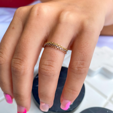 Load image into Gallery viewer, Trio 14K Gold Chain Ring
