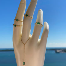 Load image into Gallery viewer, Cuban Link Emerald Ring