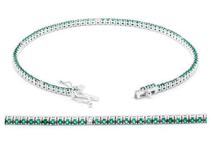 Emerald & Diamond tennis bracelet