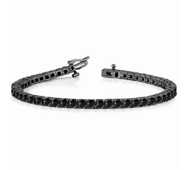 Tennis bracelet black on black