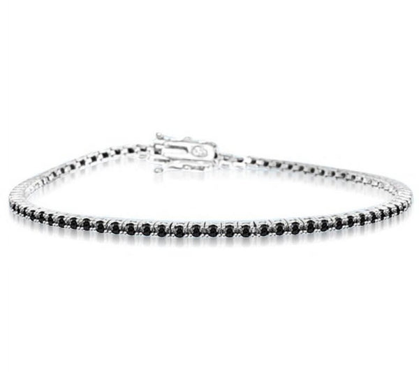 Tennis bracelet black on black