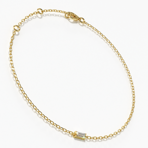 Baguette Bezel Diamond Chain Bracelet