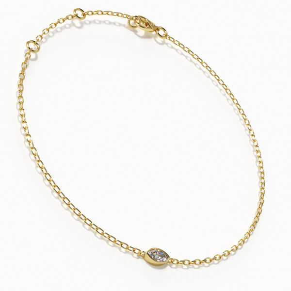 Marquise Bezel Diamond Chain Bracelet