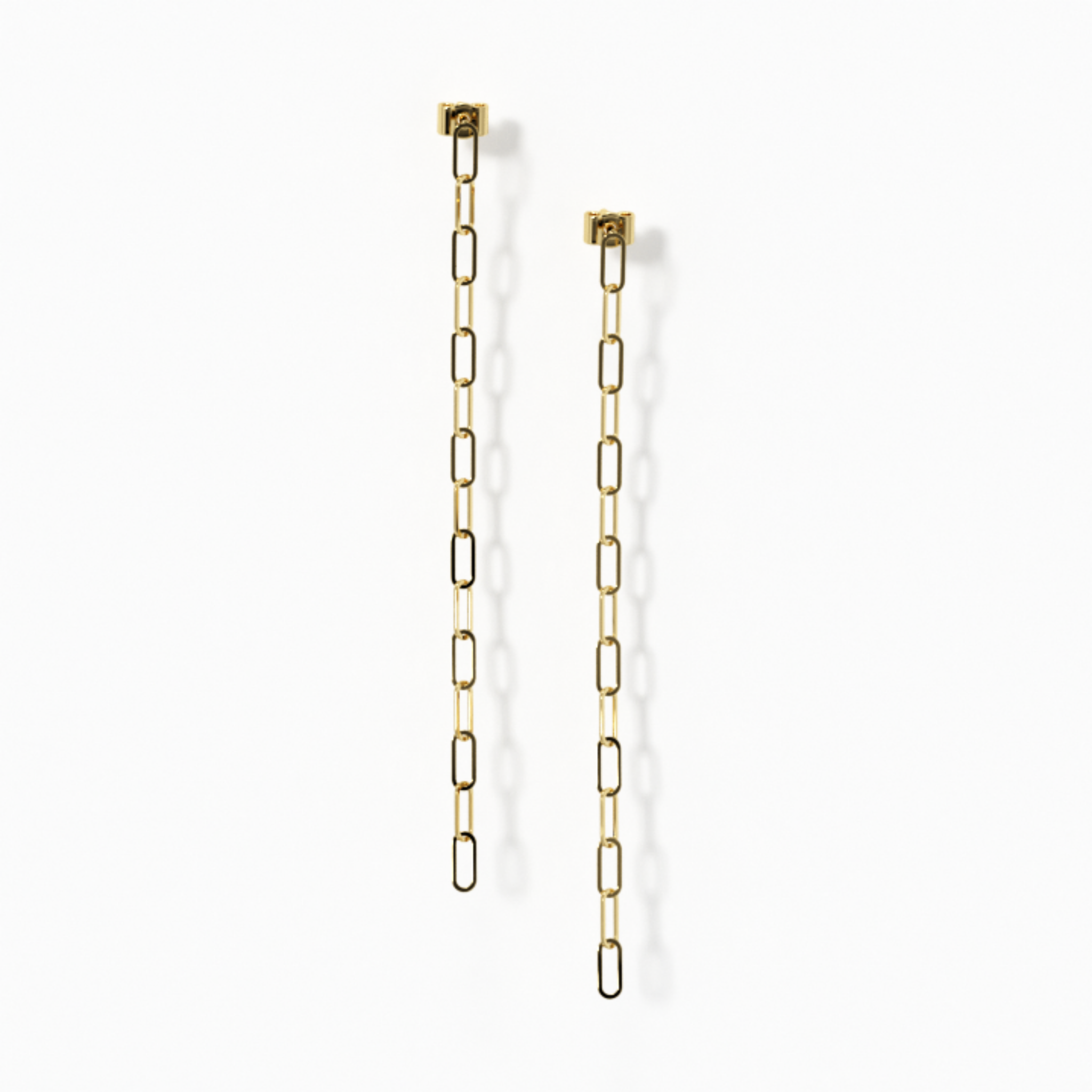 Ava Paper Clip Chain Earrings