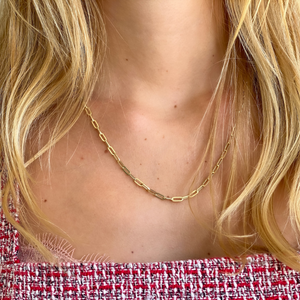 Ava Paper Clip Chain Necklace