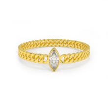 Load image into Gallery viewer, Cuban Link Marquise Diamond Ring
