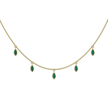 Load image into Gallery viewer, Green Marquise Emerald Necklace
