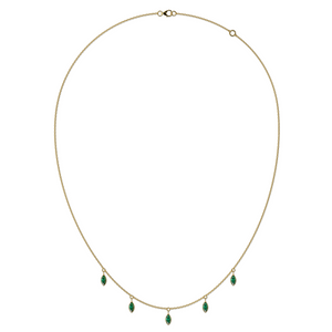 Green Marquise Emerald Necklace